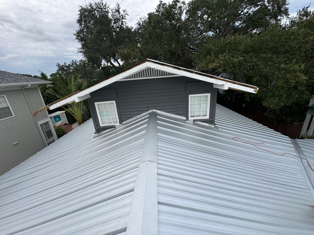 Standing seam metal roof installation in Tampa Bay by Happy Roof